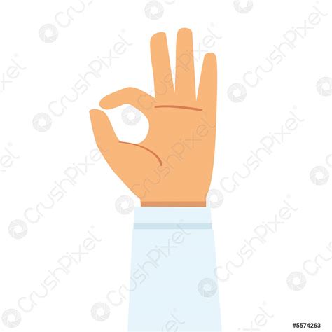 Hand Gesture Ok Sign Vector Illustration Stock Vector 5574263