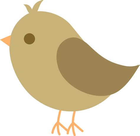 Cute Brown Bird Free Clip Art