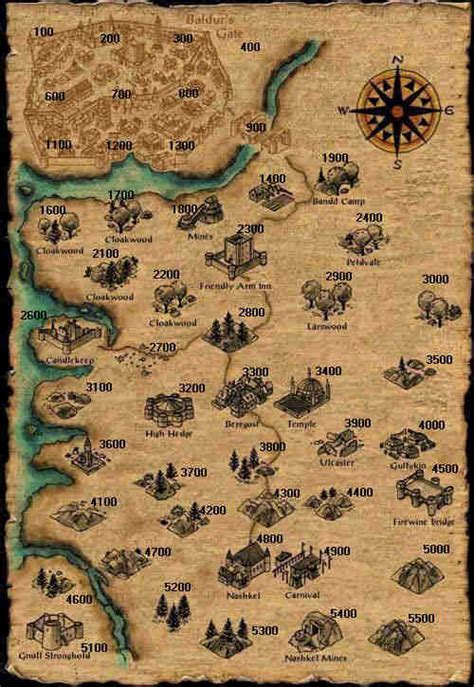 Baldurs Gate 2 World Map United States Map