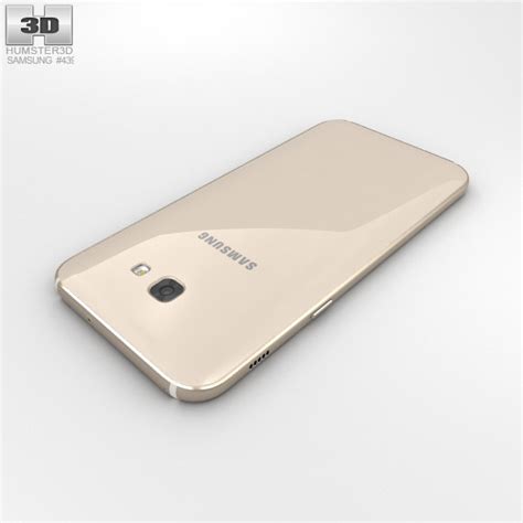 Samsung Galaxy A7 2017 Gold Sand 3d 모델 전자 기기 On Hum3d