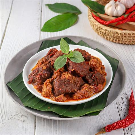 Premium Photo Rendang Daging Or Beef Rendang Chicken Rendang