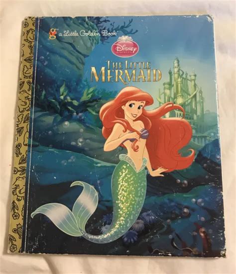 Disney The Little Mermaid Book Princess Little Golden Book~ Collectible