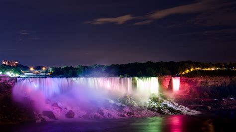 Niagara Falls At Night Full Hd Wallpaper And Background Image