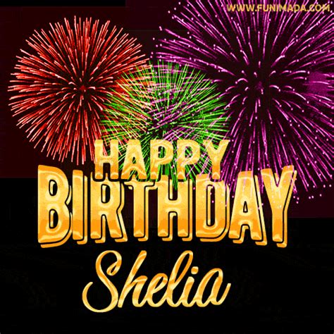 Wishing You A Happy Birthday Shelia Best Fireworks  Animated