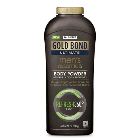 Gold Bond Mens Essentials Body Powder 10 Oz Refresh 360 Scent