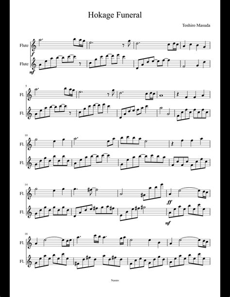 We review every single score that is available on our platform, to make sure you only get flawless music to play. Naruto sheet music for Flute download free in PDF or MIDI