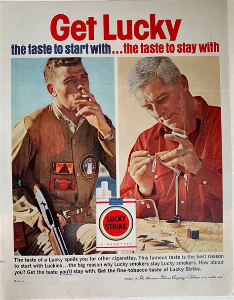 Vintage 1940s Lucky Strike Cigarettes Ad Etsy