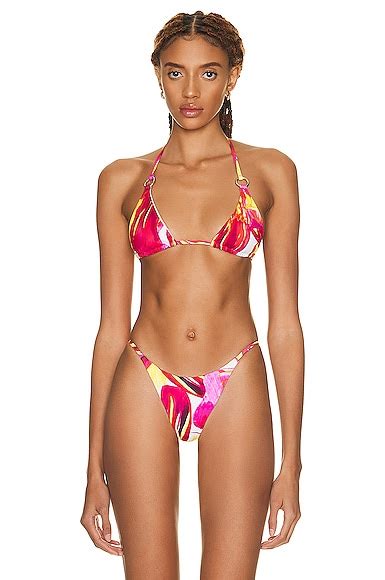 Louisa Ballou Mini Ring Bikini Top In Knight S Tour FWRD