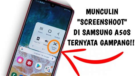 Cara Screenshoot Capture Foto Layar HP Samsung A50S Dengan Mudah Tanpa Tombol Power Dan Volume