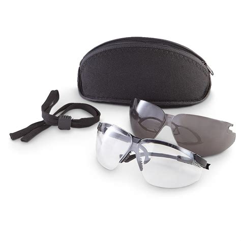 New U S Military Uvex Safety Glasses Kit 281777 Goggles And Eyewear At Sportsman S Guide