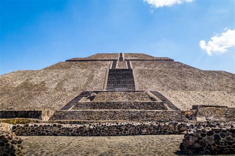 Frontal View Of The Sun Pyramid At Teotihuacan Ruins Mexico City