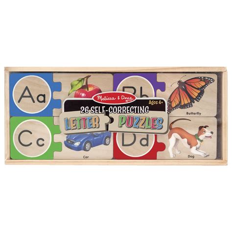 Melissa And Doug Wooden Alphabet Puzzle Cards 772025416 Ebay