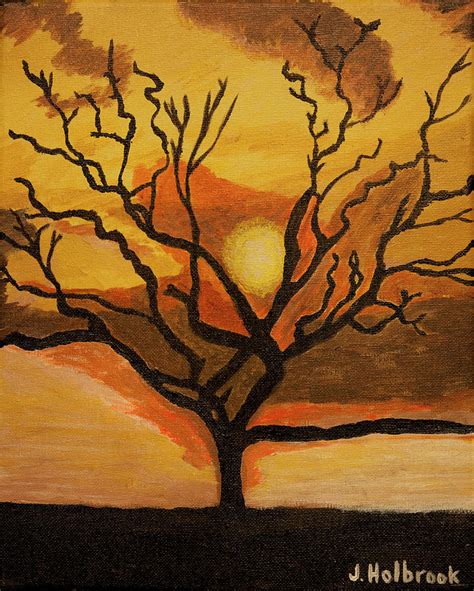 Lone Tree Painting By Jeremy Holbrook Fine Art America