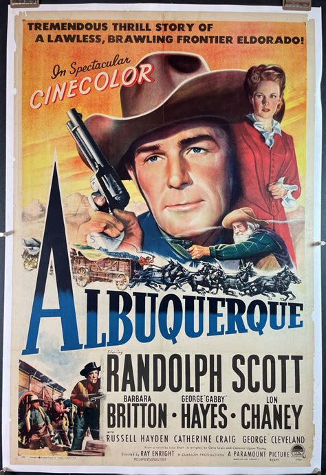 Albuquerque Original Randolph Scott Western Movie Poster Original