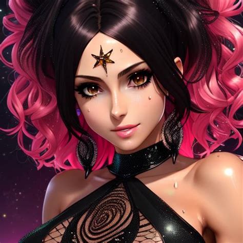 semi realistic anime girl skin highlights hair hig openart