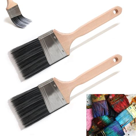2 Angle Trim Paint Brushes 3 Professional Painting Tools Wood Handle
