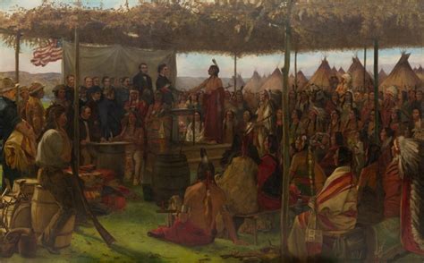 Painting Of The Treaty Of Traverse Des Sioux Mnopedia