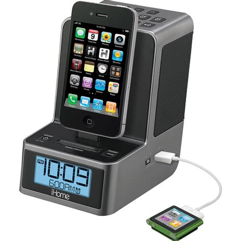Ihome Id37 Dual Alarm Clock Radio For Ipad Iphone And Id37gzx