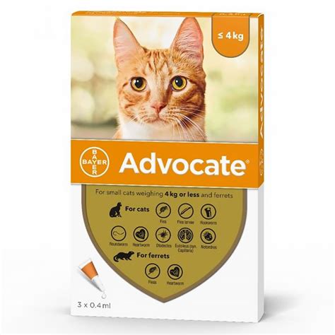 Bayer Advocate Flea And Heartworm Treatment For Cats 1 4kg Shopee