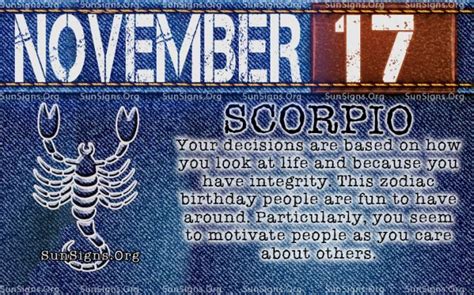 November 17 Birthday Horoscope Personality Sun Signs Birthday