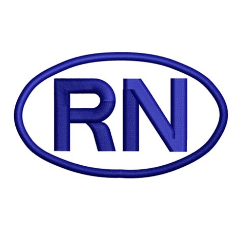 Nursing Rn Registered Nurse Symbol Embroidery Design