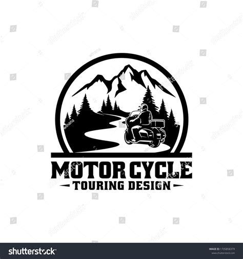 Stock Vektor „motor Cycle Touring Logo Design“ Bez Autorských Poplatků