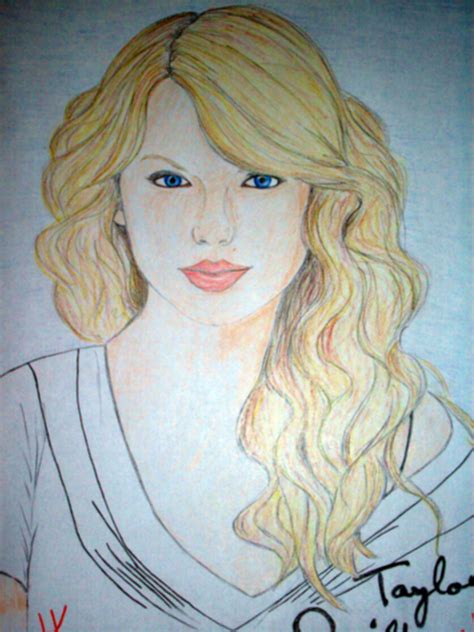 Color pencil drawing of taylor swift.pencil: my taylor swift drawings