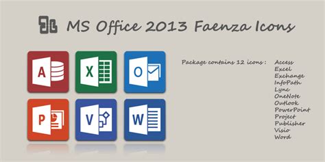 Ms Office 2013 Icon 234025 Free Icons Library