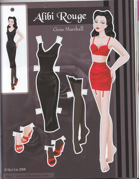 Alibi Rouge Gene Marshall Paper Doll By Siyi Lin Taken Fro Flickr