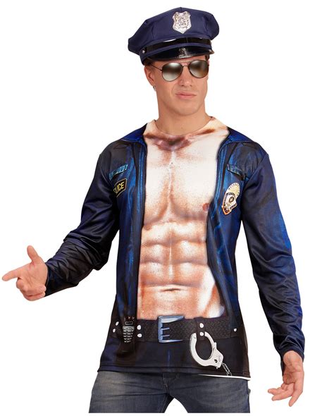 police officer shirt longsleeve for sexy cops horror
