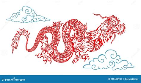 Illustration Of Chinese Dragon Vector Draw 201655971