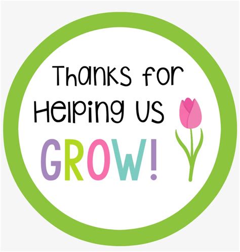 Thanks For Helping Us Grow Teacher Appreciation Tag Gift Free