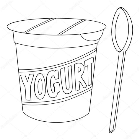 Yogur Para Colorear Dibujo De Yogur De Cereales Para Colorear Ultra