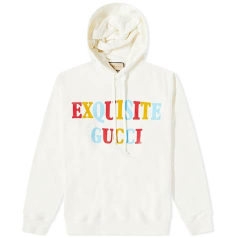 Gucci Mens Exquisite Hoody In Off White Gucci