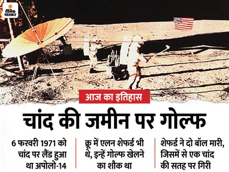 Today History Aaj Ka Itihas India World 6 February Update Alan Shepard Play Golf On The Moon