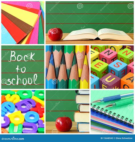 Back To School Collage Stock Image Image Of Back Colorful 15648543