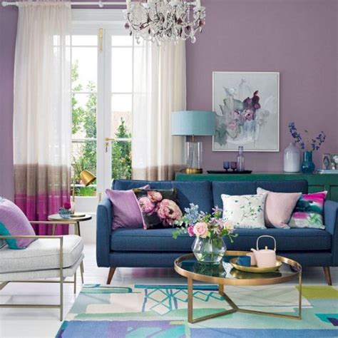 40 Awesome Living Room Green And Purple Interior Color Ideas Purple