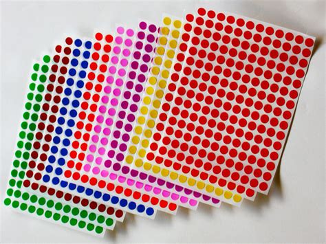 Dot Stickers 14 Inch 8 Mm Circular Small Round Color Coding Labels