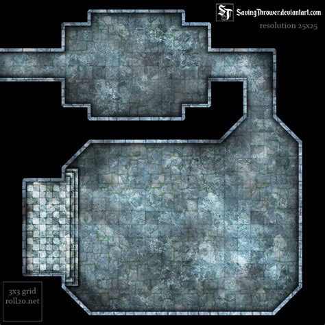 Frozen Chamber Clean Gridless Battlemap By Savingthrower On Deviantart