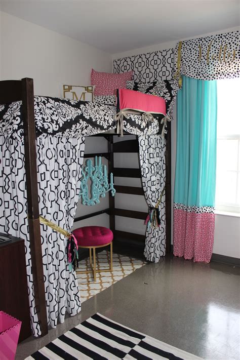 ole miss dorm black gold tiffany pink dorm room sorority and dorm room bedding bunked bed