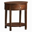 Lucas Living Room Oval Accent End Table With Lower Shelf and Single ...