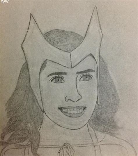 This Is A Drawing Of Wanda Maximoff That Was Created A While Back By