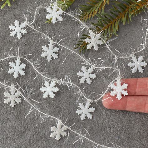 Miniature Snowflake Garland Christmas Garlands Christmas And Winter