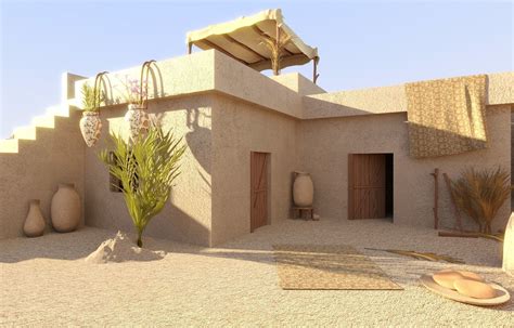 Ancient Egyptian House 3d Model In 2021 Village House Design
