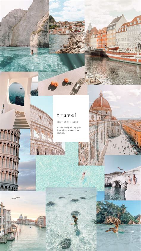 Travel Collage Wallpapers Wallpaper Cave