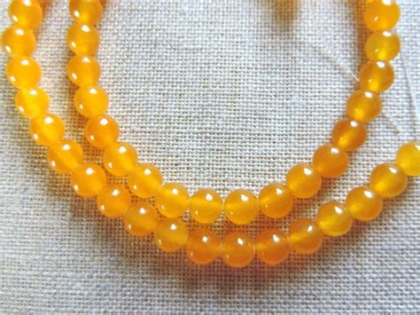 Yellow Gemstone Beads X 60 6mm Beads Uk Seller By Charmalushus