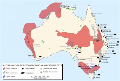 Australianenergieressourcesandmajorexportportsmap Global Risk