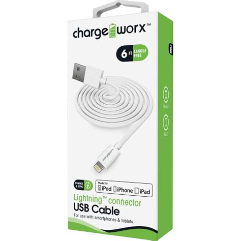 Chargeworx Lightning Usb Cable 6ft Computer World St Lucia Ltd