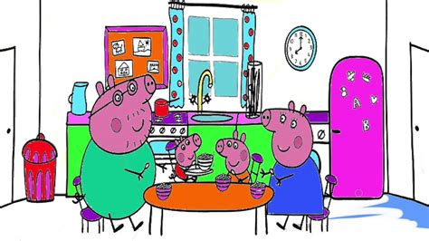 La duración de la misma será de dos semanas. Peppa Pig | Parte 3 | Familia Pig desayuno | Pintar Peppa ...