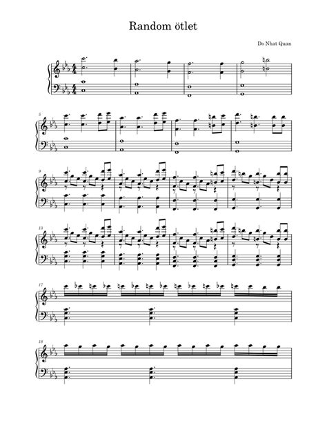Random 1 Sheet Music For Piano Solo